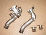 1990-1996 Nissan 300zx Twin Turbo OEM Radiator Upper & Lower Coolant Water Neck - Set